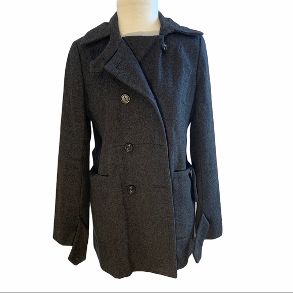 Sasha Design And Quality Dark Gray Peacoat - Picture 1 of 15